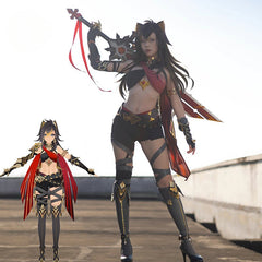 Halloweez Cosplay Costume - Genshin Impact Dehya Sexy Carnival Uniform for Women - Full Set - Halloweez