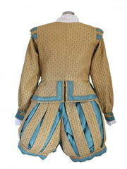 Elegant Halloweez Tudor Prince Costume - Medieval Renaissance King Outfit with Doublet & Pants - Halloweez