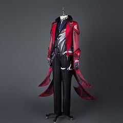 Embrace the Night with the Halloweez Diluc Crimson Evening Cosplay Costume - Genshin Impact - Halloweez