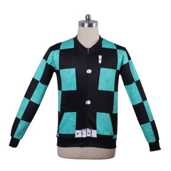 Halloweez Kamado Tanjirou Cosplay Zip-Up Jacket - Premium Anime Costume - Halloweez