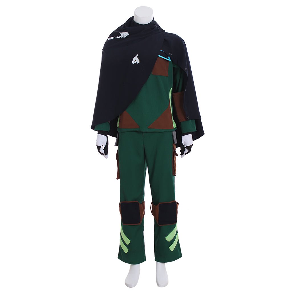 Halloweez Detroit: Become Human Ralph Cosplay Costume - Green Uniform for Adult Men | Full Set - Halloweez