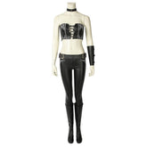 Halloweez DMC 5 Trish Cosplay Costume - Premium Black PU Leather Tube Top and Pants Set - Halloweez