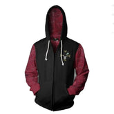 Halloweez Dracule Mihawk Cosplay Anime Unisex Zipper Hoodie for Halloween Carnival Parties - Halloweez