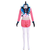 Halloweez D.Va Hana Song Waveracer Cosplay Outfit | Overwatch Pink Swimsuit - Halloweez
