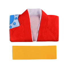 One Piece Wano Country Cosplay Costume Luffy Trafalgar Law Nami Red Kimono Anime Role-Playing Costume - Halloweez
