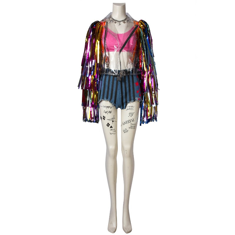 Halloweez Harley Quinn Rainbow Cosplay Costume - Top-Level Halloween Outfit - Halloweez