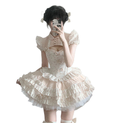 French Pure Desire Sweet Waist Lolita Princess Dress for Adults Birthday Party Cosplay Costume