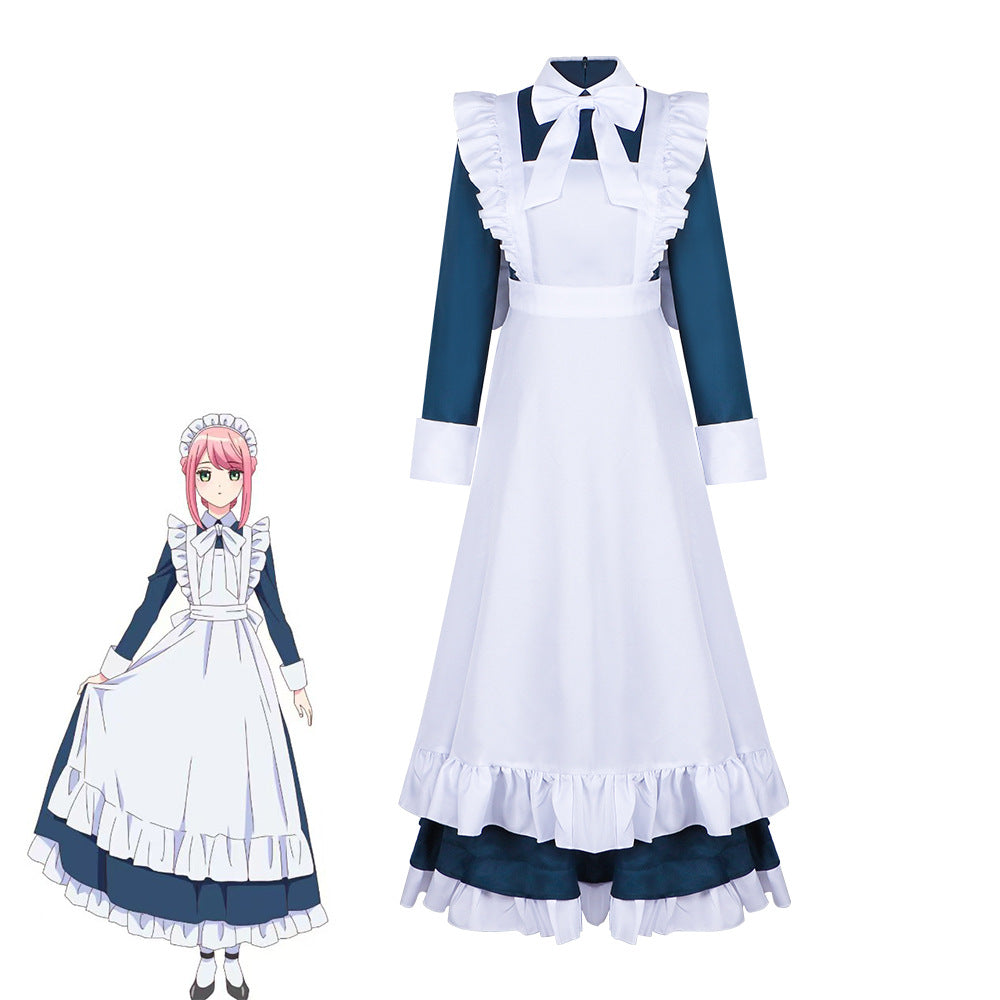 Humanoid Robot Marie Cosplay Costume - The King of Fighters Fighter Marie Maid Dress Cafe Uniform Outfit - Halloweez