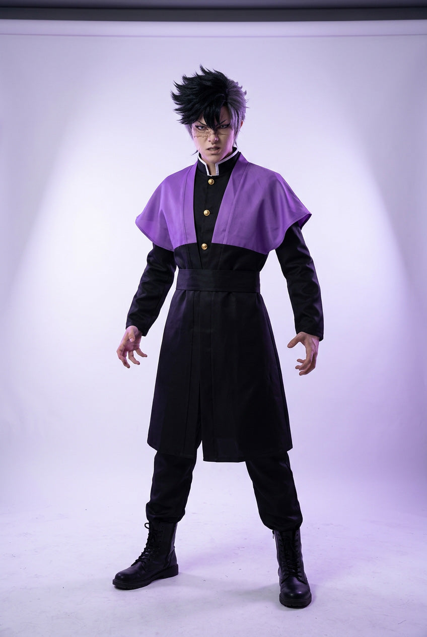 Demon Slayer: Kimetsu no Yaiba Shinazugawa Genya Cosplay Costume - Halloweez