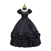 Victoria Black Dress with Bow Skirt Cosplay Costume - Halloweez