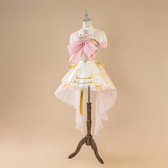 Halloweez Ace Taffy Cosplay Outfit - Pink Dress Set for VTuber Enthusiasts - Halloweez