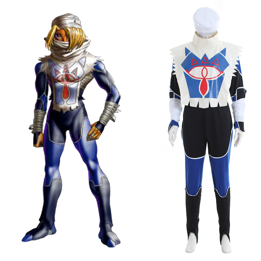 Halloweez Sheik Cosplay Costume | Ocarina of Time Inspired Outfit for Fans - Halloweez