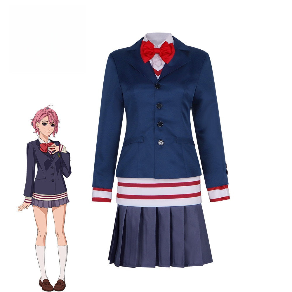 Dandadan Supernatural Armed Cosplay Costume - White Bird Airo School Uniform - Halloweez