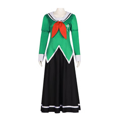 Fictional Reasoning Iwanaga Kotoko Cosplay Costume Green Long-Sleeved Dress for Women Halloween Maid Outfit - Halloweez