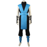 Halloweez Sub-Zero Cosplay Costume - Authentic Ninja Blue Fighter Outfit with Mask - Halloweez