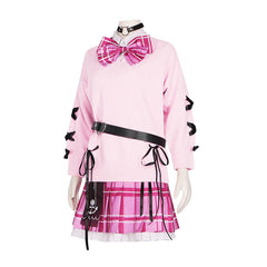 Virtual Streamer VTuber Minato Aqua Sweater-Style Dress Women's Set Game Anime Cosplay Costume - Halloweez
