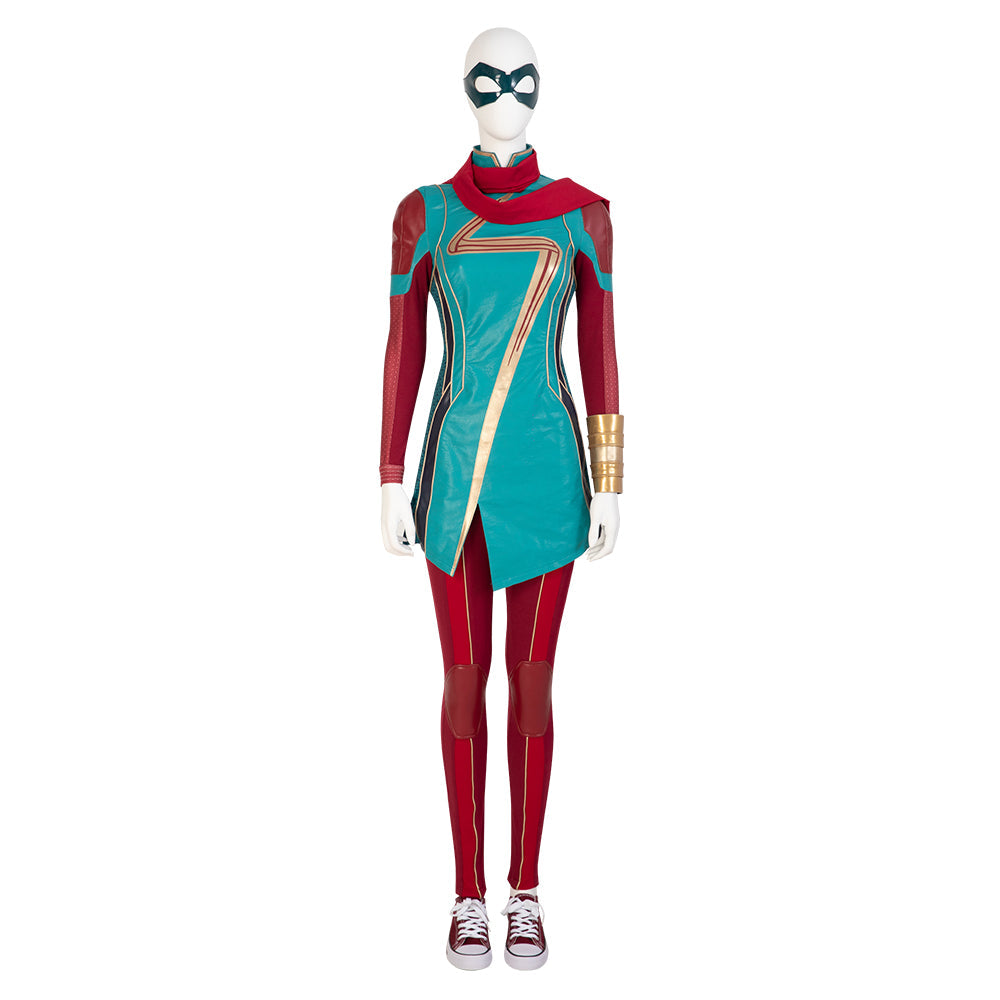 Halloweez Kamala Khan Cosplay Costume with Cape - Ms. Marvel Inspired - Halloweez