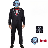 Saw X Jigsaw Billy Cosplay Jumpsuit, Custom Costume for Halloween & Horror Theme Party