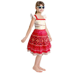 Moana Cosplay Beach Dress Costume for Women Girls Halloween Party Performance - Halloweez