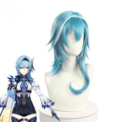 Halloweez Genshin Impact Cosplay Wig - Eula 50cm Blue Headwear - Halloweez