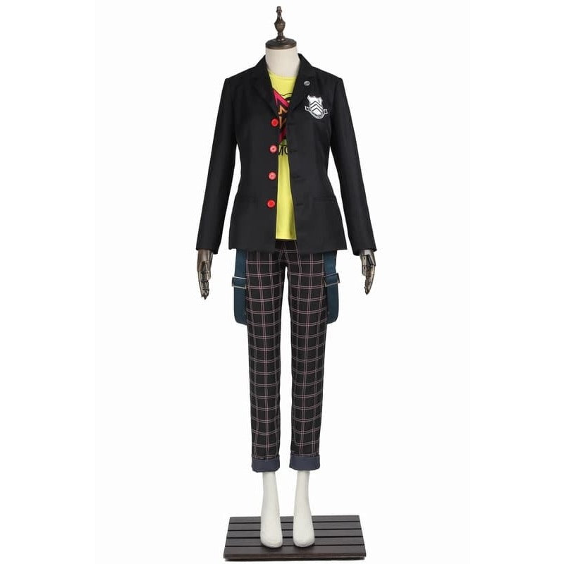 Halloweez Ryuji Sakamoto Persona 5 Cosplay Costume School Uniform with Wig for Festive Celebrations - Halloweez