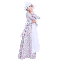 Halloweez Kids Pioneer Prairie Colonial Maid Costume - Perfect for Historical Roleplay and Carnival - Halloweez