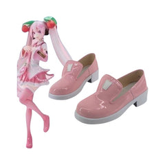 1550VOCALOID Hatsune Miku Sakura Future Cosplay Shoes for Anime Conventions - Halloweez