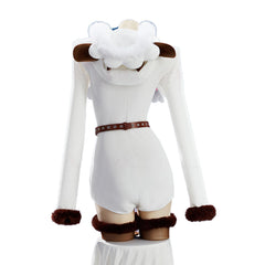 Official Pokémon Wooloo Cute Plush Home Cosplay Onesie Jumpsuit for Women - Halloweez