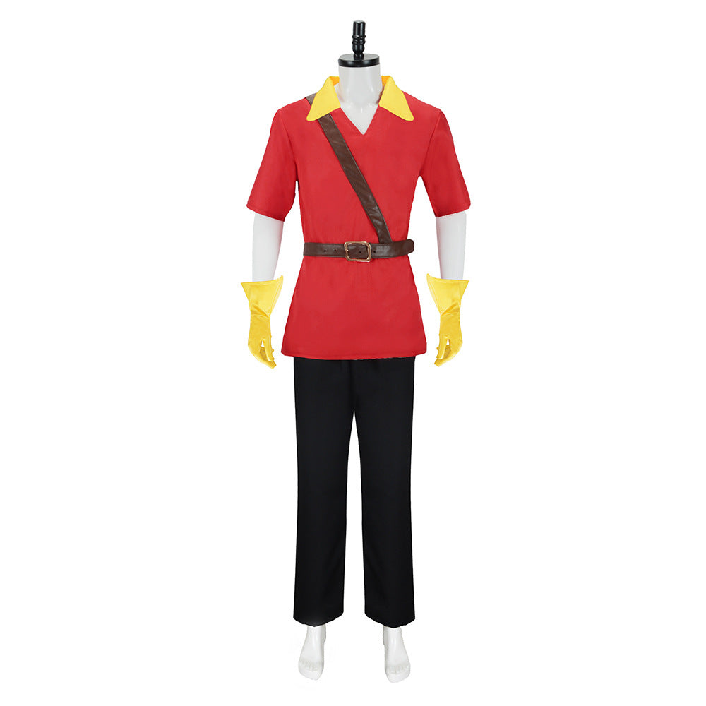 Beauty and the Beast Cosplay Costume Gaston Hunter Role Play Halloween Ready - Halloweez