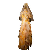 Handmade Floral Wedding Dress Princess Costume - Elegant Princess Dress for Special Occasions - Halloweez