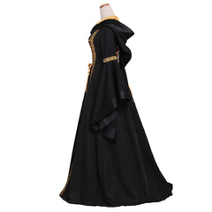 Women's Halloweez Renaissance Medieval Gothic Long Black Hooded Dress for Halloween Ball Gowns Costumes - Custom Made - Halloweez