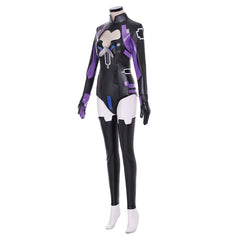 Halloweez Nepgear Cosplay Costume - Black Purple Sister Sexy Jumpsuit for Women | Leather Bodysuit - Halloweez