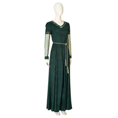 Halloweez House of The Dragon Alicent Hightower Cosplay Dress Green Cape Halloween Party Suit - Halloweez