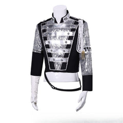 Michael Jackson Cosplay Costume, Superstar Stage Performance Outfit, Halloween Party Role Play Full Set - Halloweez