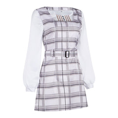 BanG Dream Chihaya Anon Cosplay Costume School JK Uniform Plaid Dress Anime Outfit - Halloweez