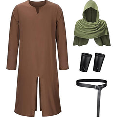 Popular Medieval Renaissance Pirate Knight Cape Robe Full Set Stage Performance Costume - Halloweez