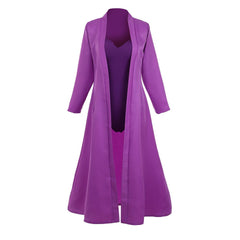 Stylish Long Purple Robe with Fitted Jumpsuit - Halloweez Anime Cosplay Costume - Halloweez