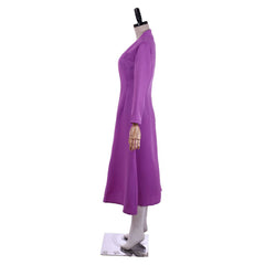 Stylish Long Purple Robe with Fitted Jumpsuit - Halloweez Anime Cosplay Costume - Halloweez