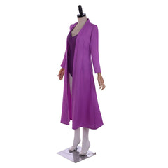 Stylish Long Purple Robe with Fitted Jumpsuit - Halloweez Anime Cosplay Costume - Halloweez