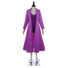 Stylish Long Purple Robe with Fitted Jumpsuit - Halloweez Anime Cosplay Costume - Halloweez