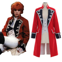 Stylish Red Wool Pirate Coat with Black Cuffs for Women – Halloweez Napoleon Jacket Style Costume - Halloweez