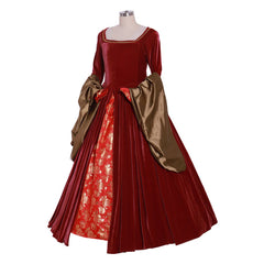 Halloweez Tudor Era Red Dress | Anne Boleyn Inspired Costume | Historical Cosplay Gown - Halloweez