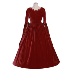 Halloweez Tudor Era Red Dress | Anne Boleyn Inspired Costume | Historical Cosplay Gown - Halloweez