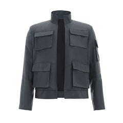 Halloweez Empire Wars Movie Han Solo Cosplay Costume - Premium Adult Long Sleeve Coat for Men - Halloweez