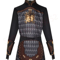Halloweez Erlang Shen Cosplay Suit – Black Myth Wukong's Yang Jian Battle Attire | Adult Game Role-Playing Halloween Costume - Halloweez