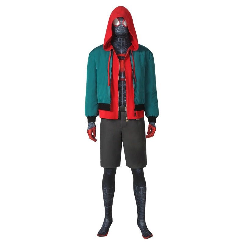 Halloweez Miles Morales Spider-Man Cosplay Suit - Immerse in the Spider-Verse Jumpsuit - Halloweez