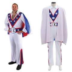 Halloweez Evel Knievel Costume for Adults - Daredevil Attire - Halloweez