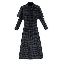 Wednesday Season 2 Cosplay Costume Addams Family Women's Wool Coat Halloween Ready - Halloweez