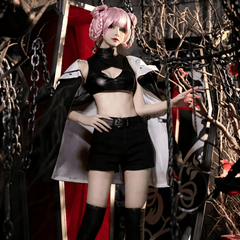 Yofukashi no Uta Nazuna Cosplay, Custom Black Hooded Jacket Vampire Outfit for Halloween