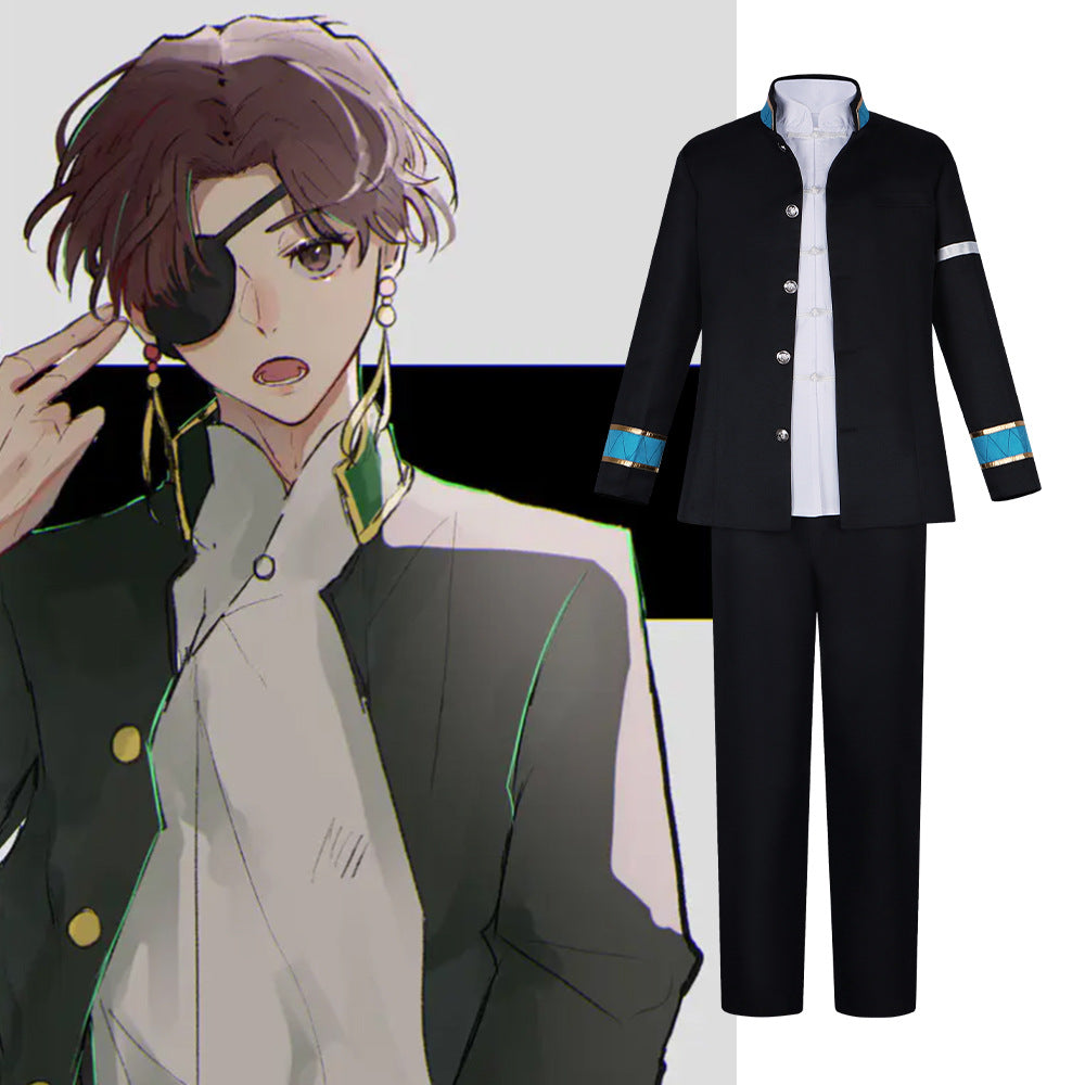 Windproof Boys cosplay costume Wind Chime High School Uniform Cosplay Bad Boy Outfit for Sakura Haruka, Suo Hayate - Halloweez